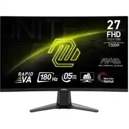 Bol.com MSI MAG 27C6F - FHD Curved Gaming Monitor - 180Hz - 27 Inch aanbieding