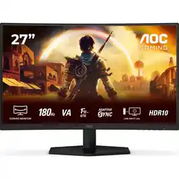 Bol.com AOC G4 C27G42E - Full HD Curved Gaming Monitor - 180hz - 0.5ms - 27 inch aanbieding