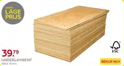Praxis Underlayment aanbieding