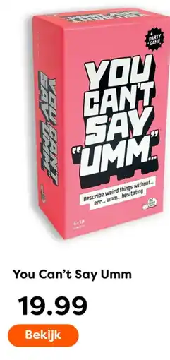The Read Shop You Can't Say Umm aanbieding