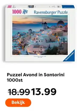The Read Shop Puzzel Avond in Santorini 1000 st aanbieding