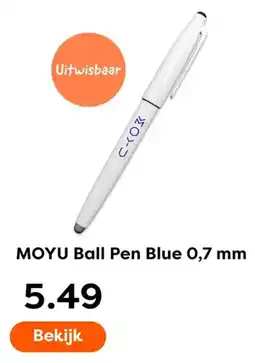 The Read Shop MOYU Ball Pen Blue 0,7 mm aanbieding