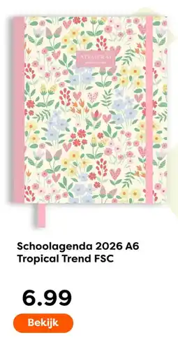 The Read Shop Schoolagenda 2026 A6 Tropical Trend FSC aanbieding