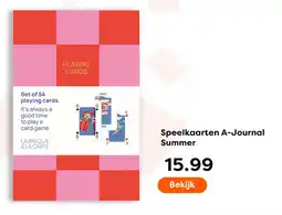 The Read Shop Speelkaarten A-Journal Summer aanbieding