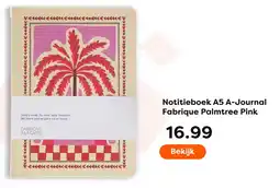 The Read Shop Notitieboek A5 A-Journal Fabrique Palmtree Pink aanbieding