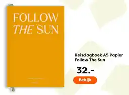 The Read Shop Reisdagboek A5 Papier Follow The Sun aanbieding