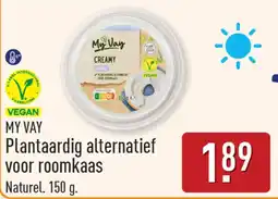 ALDI My Vay Plantaardig Alternatief voor Roomkaas aanbieding