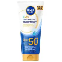 Trekpleister NIVEA Sun Kids Daily Uv Protect SPF50+ Zonnebrandcrème aanbieding