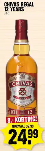 Super Dirck 3 GHIVAS REGAL 12 YEARS aanbieding