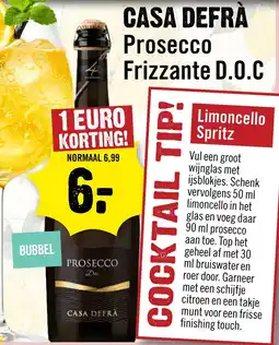 Dirck 3 Casa Defra Glera Prosecco 75 cl aanbieding
