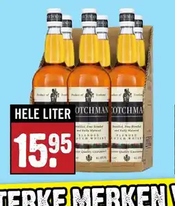 Dirck 3 Scotchman Whisky HELE LITER aanbieding