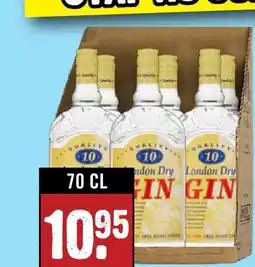 Dirck 3 Quality 10 London Dry Gin 70 cl aanbieding