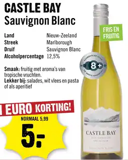 Dirck 3 Castle Bay Sauvignon Blanc 75 cl aanbieding