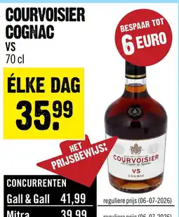 Dirck 3 Courvoisier VS Very Special Cognac 70 cl aanbieding