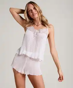 Hunkemoller Hunkemöller Plisse Short Wit aanbieding