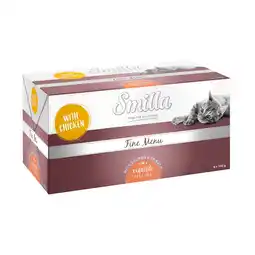 Zooplus Smilla Fine Menu met Fijnproeversvulling 8 x 100 g - Kip Zalm Spinazie aanbieding
