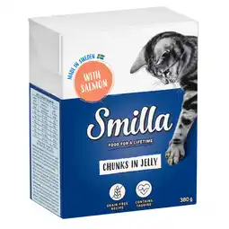 Zooplus 6x380 g Smilla Hapjes in Gelei Zalm Katten Natvoer aanbieding