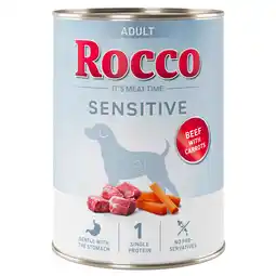 Zooplus Rocco Sensitive 6 x 400 g / 800 g Nieuw Recept - 6 x 400 g: Rundvlees met Wortelen aanbieding