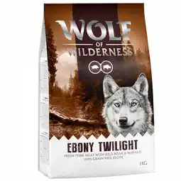 Zooplus 1kg Ebony Twilight Wild Zwijn & Buffel Wolf of Wilderness Hondenvoer aanbieding