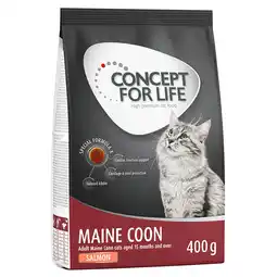 Zooplus 400g Maine Coon Adult Zalm Concept for Life Kattenvoer Graanvrij aanbieding