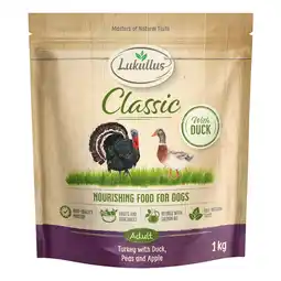 Zooplus Lukullus Classic Kalkoen & Eend - 1 kg Nieuw Receptuur aanbieding