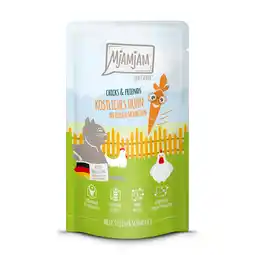 Zooplus Voordeelpakket MjAMjAM Knijpzak 24 x 125 g - Heerlijke kip van Chicks & Friends met fijne wortelen aanbieding