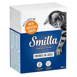 Zooplus 6x380 g Smilla Hapjes in Gelei Kip & Kalkoen Katten Natvoer aanbieding
