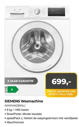 EP Beerepoot SIEMENS Wasmachine aanbieding