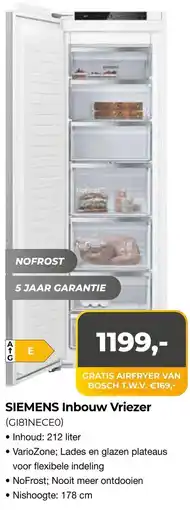 EP Beerepoot SIEMENS Inbouw Vriezer aanbieding