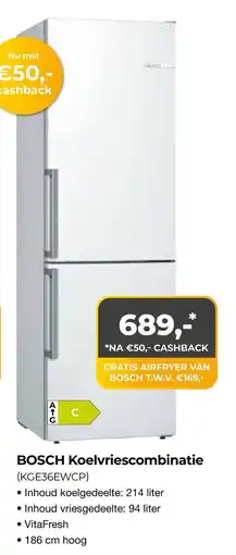 EP Beerepoot BOSCH Koelvriescombinatie aanbieding