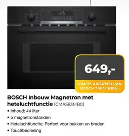 EP Beerepoot BOSCH Inbouw Magnetron met heteluchtfunctie (CMA583MB0) aanbieding