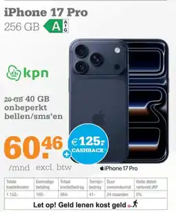 Telecombinatie Apple iPhone 17 Pro aanbieding
