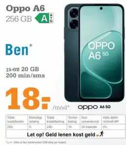 Telecombinatie Ben Oppo A6 aanbieding
