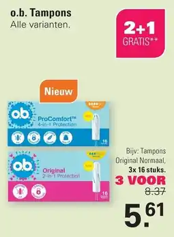 De Online Drogist o.b. Tampons aanbieding