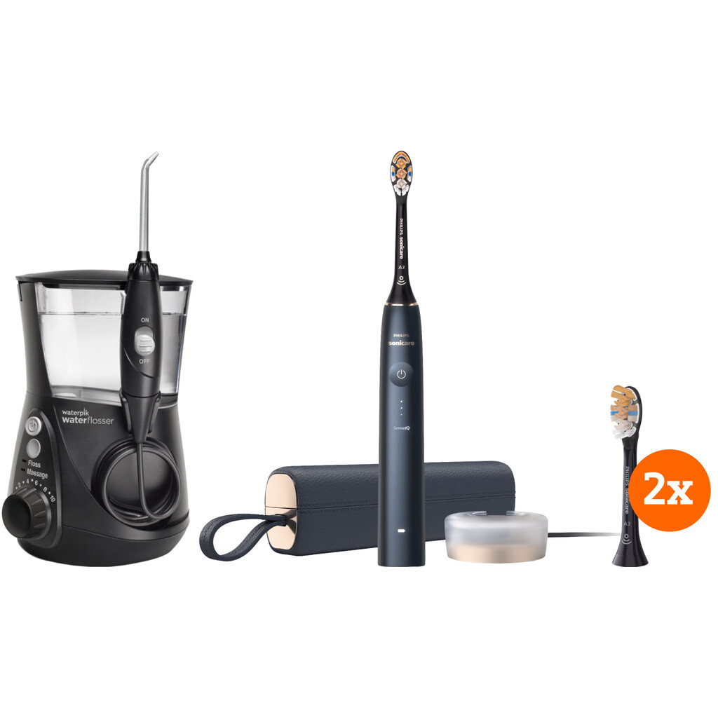 Coolblue Philips Sonicare Prestige 9900 HX9992/12 + opzetborstels (2 stuks) + AirFloss aanbieding