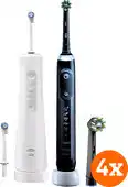 Coolblue Oral-B Genius X Zwart + CrossAction opzetborstels (4 stuks) + Aquacare Pro Expert 6 aanbieding