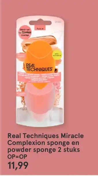 Etos Real Techniques Miracle Complexion sponge en powder sponge 2 stuks aanbieding