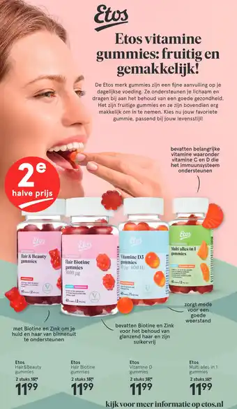 Etos Etos vitamine gummies: fruitig en gemakkeliik! aanbieding