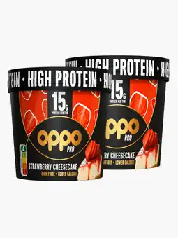 Flink Oppo Pro High Protein Strawberry Cheesecake IJs 150g 2x aanbieding