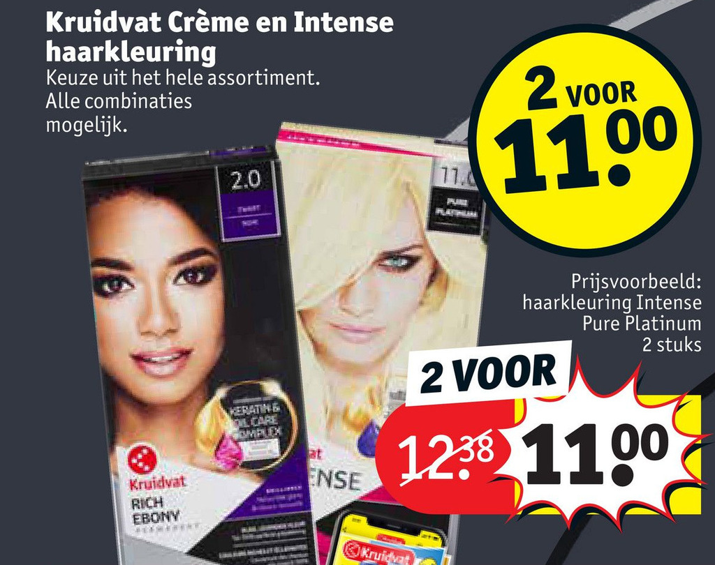 Kruidvat Crème en Intense haarkleuring aanbieding bij Kruidvat