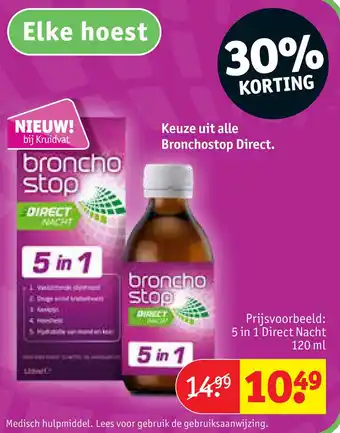 Kruidvat Keuze uit alle Bronchostop Direct. aanbieding