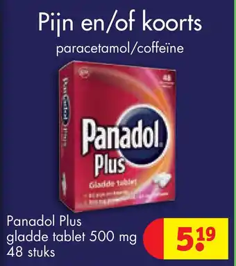 Kruidvat Panadol Plus gladde tablet 500 mg 48 stuks aanbieding