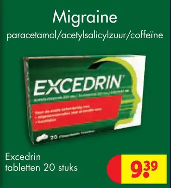 Kruidvat Excedrin tabletten 20 stuks aanbieding