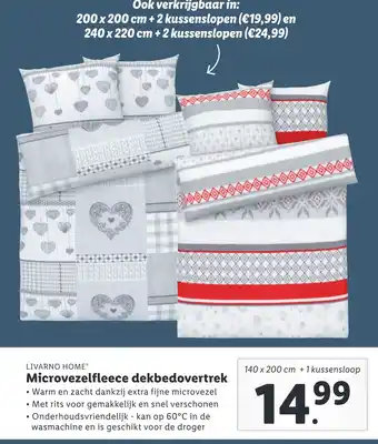 Lidl LIVARNO HOME Microvezelfleece dekbedovertrek aanbieding