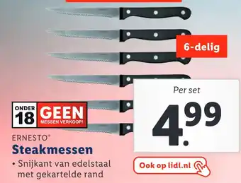 Lidl ERNESTO Steakmessen aanbieding