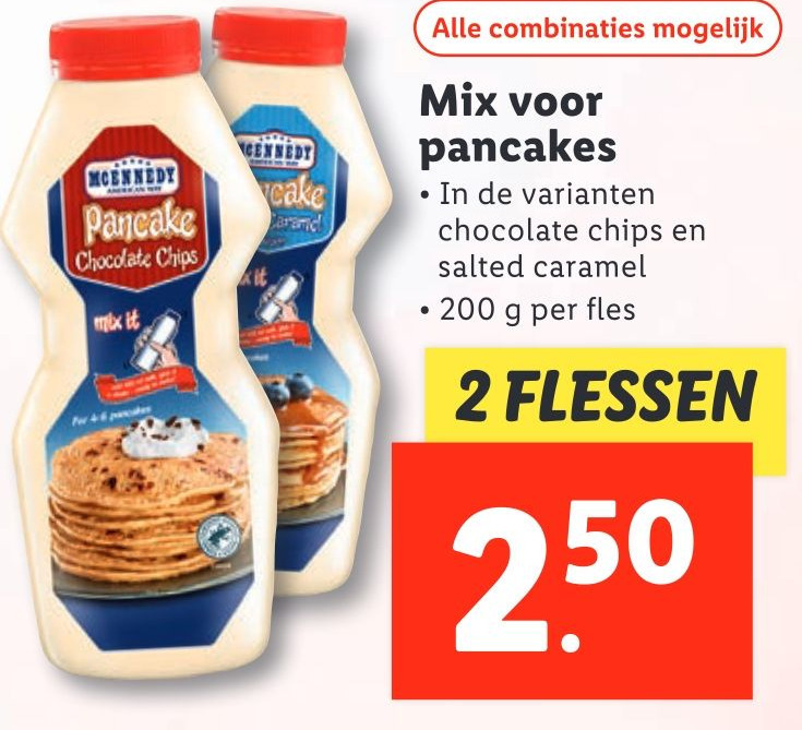Mix voor pancakes aanbieding bij Lidl