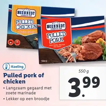 Lidl Pulled pork of chicken aanbieding