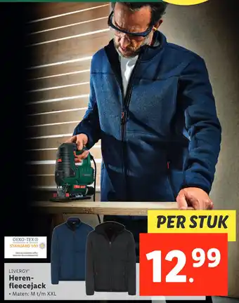 Lidl LIVERGY Heren- fleecejack aanbieding