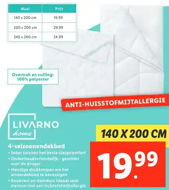 Lidl 4-seizoenendekbed aanbieding