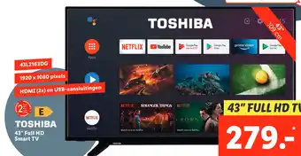 Lidl TOSHIBA 43" Full HD Smart TV aanbieding